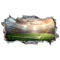 Vinilos agujero pared panorámica estadio de fútbol 3d